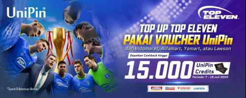 Masih Ada Kejutan Top Eleven! Top Up Top Eleven Pakai Voucher UniPin Bisa Dapetin Bonus 15rb UniPin Credits!!